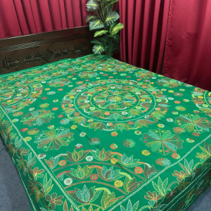 গ্রীন কালার জামালপুরী নকশি কাঁথা