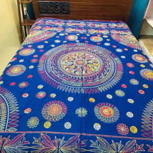 ব্লু কালার জামালপুরী নকশি কাঁথা