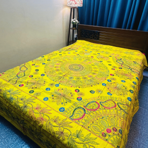 ইয়েলো কালার জামালপুরী নকশি কাঁথা